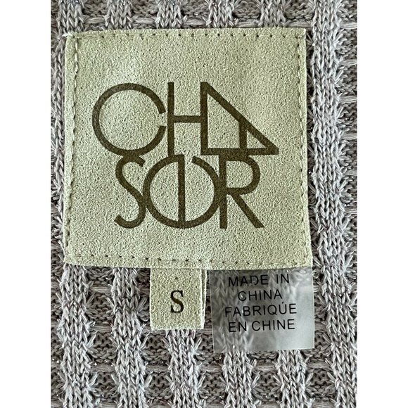 Chaser Sparkle Thermal Flouncy Cropped Henley Tank Small Satin Light Pink Snaps - Picture 6 of 9